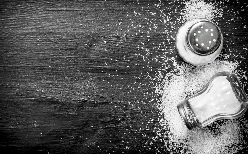 Salt in glass.