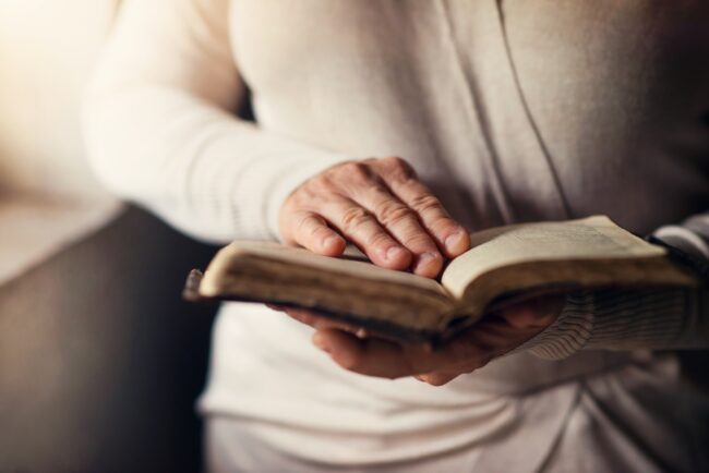 Woman with bible